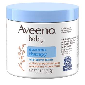 Aveeno Baby Eczema Therapy Nighttime Moisturizing Balm, Soothes & Relieves Dry, Itchy Skin -11oz