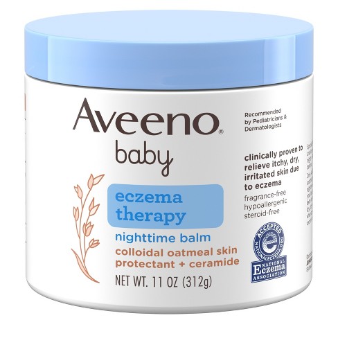Aveeno Baby Eczema Therapy Nighttime Moisturizing Balm, Soothes & Relieves  Dry, Itchy Skin -11oz : Target