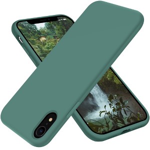 BONGEEK iPhone XR Case, Military Grade Drop Protection, Premium Soft Liquid Silicone Rubber Full-Body Protective Bumper Case (Pine Green) - 1 of 4