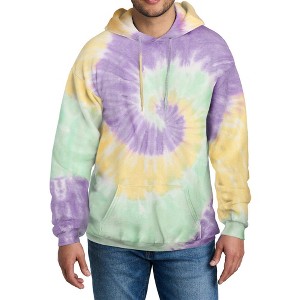 Mafoose Men's Casual Fleece Tie-Dye Pullover Hooded Long Sleeve Sweatshirt - 1 of 4