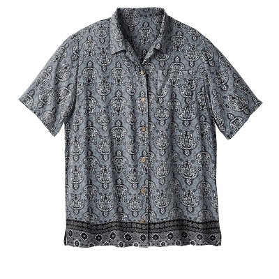 KingSize KS Island Printed Rayon Short-Sleeve Shirt