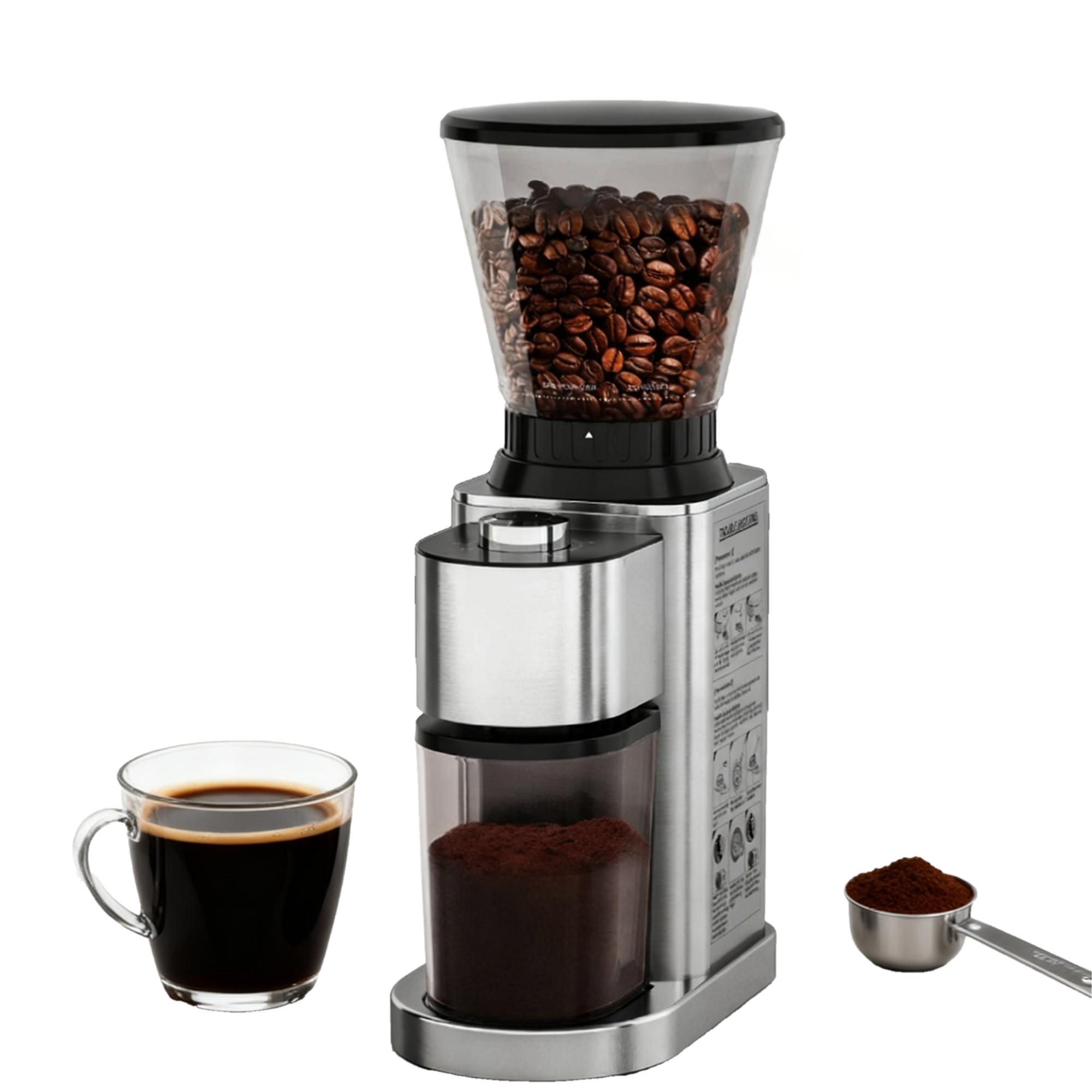 Aromaster Burr Coffee Grinder, Coffee Bean Grinder,Stainless Steel Coffee Grinder Electric,48 Grind Settings