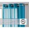 HLC.ME Sierra Burlap Flax Linen Privacy Sheer Light Filtering Window Grommet Curtains Panels, Set of 2 - 3 of 4