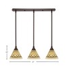 Toltec Lighting Any 3 - Light Chandelier in  Dark Granite with 7" Chocolate Icing Shade - 2 of 2