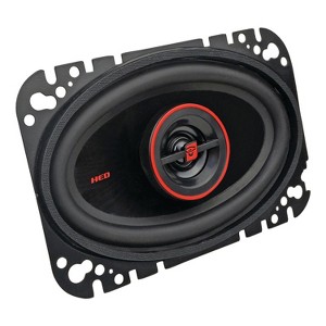 Cerwin-Vega® Mobile HED® Series 4-In. x 6-In. 275-Watt-Max 2-Way Coaxial Speakers, Black and Red, 2 Pack - 1 of 4