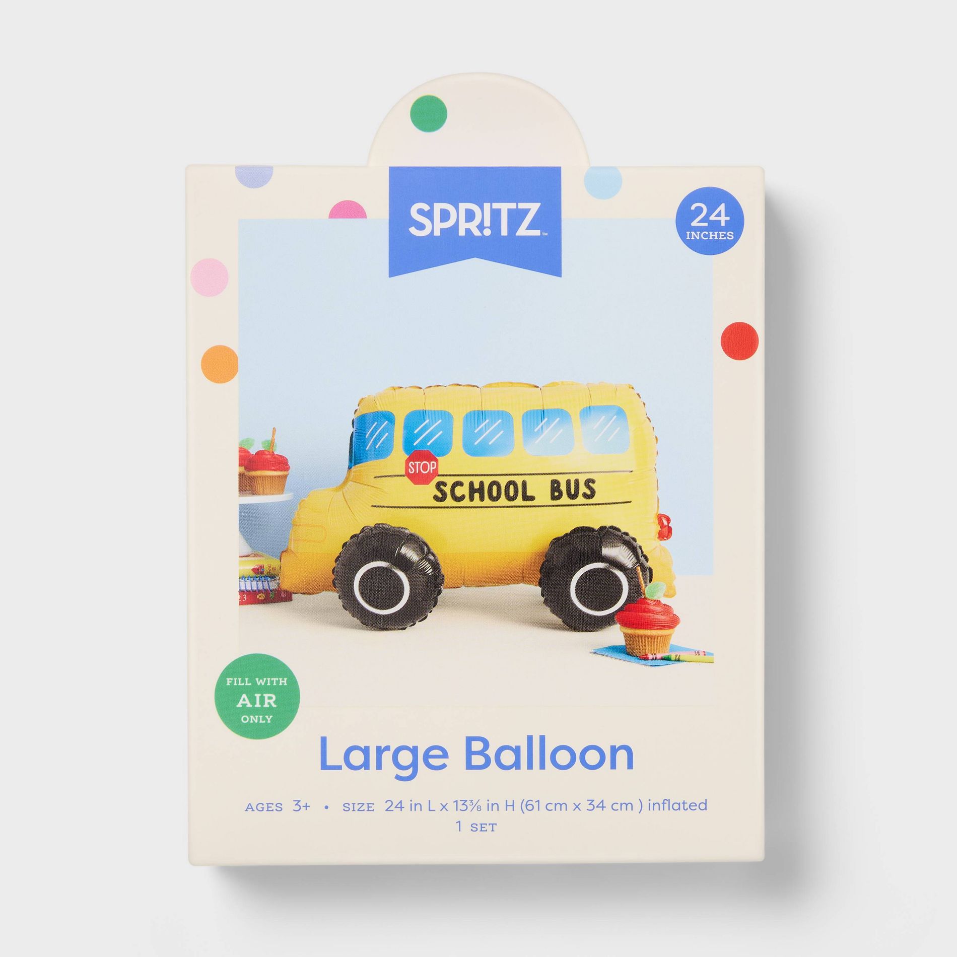 School Bus First Day of School Classroom Air Filled Balloon - Spritz™