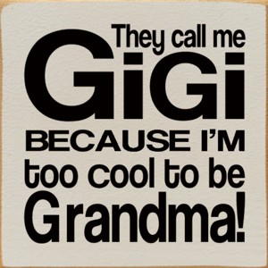 Slickblue Rustic Gigi Wood Sign – Solid Knotty Pine Wall Art for Grandma, 7x7 Inches, Multiple Colors - 1 of 3