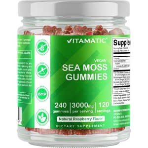 Irish Sea Moss Gummies - 3000 mg - 240 Vegan Gummies - 1 of 4