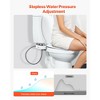 VEVOR Bidet Attachment for Toilet,Non-Electric Bidet Toilet Seat Attachment-Dual Retractable Nozzles,Adjustable Pressure,Cold Water Sprayer,White - 4 of 4