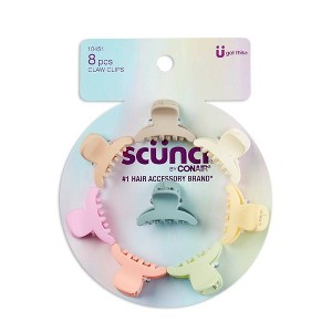 scünci Kids Mini Claw Clips - Matte Pastels - 8pcs - 1 of 4