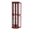 FONTOI Corner Cabinet Corner Display Curio Cabinet, Glass Display with Adjustable Glass Shelves, Cherry, 15.35"*69.59"*15.35" - 2 of 4