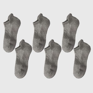 Anna-Kaci 6pk Men's Low - Cut Athletic Socks with Massage Sole & Sweat - Wicking - 1 of 4