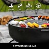 Good Directions Viking 32" XXL Outdoor Fire Pit with Grill Plate Black - 3 of 4