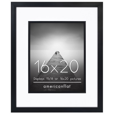 Americanflat Picture Frame with Decorative Inner Mat Accent - Statement Frame with Polished Plexiglass