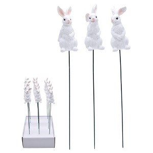 Transpac Resin Easter Bunny Picks In PDQ S/12 Home Decorations Easter - 1 of 1