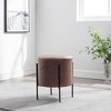 16" Modern Round Ottoman with Metal Base - WOVENBYRD - 4 of 4
