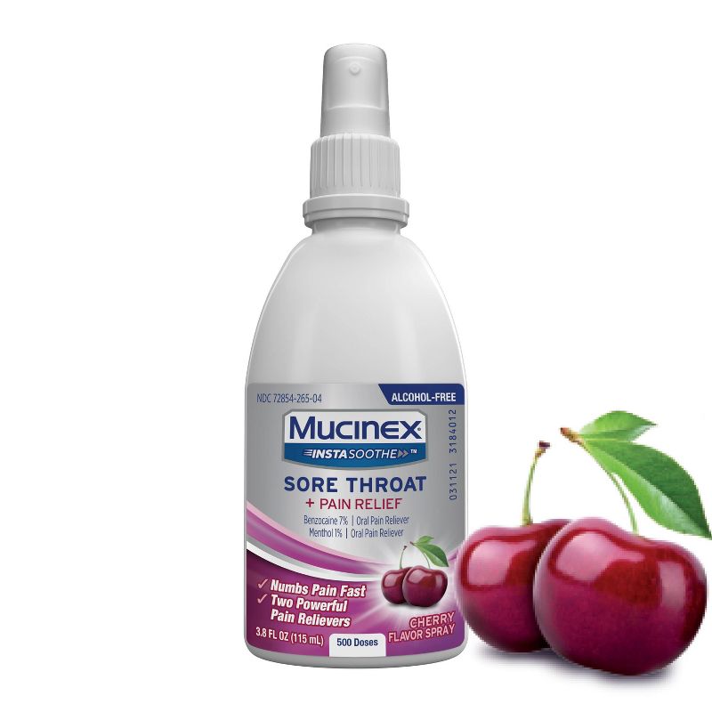 Mucinex Instasoothe Sore Throat Spray - Cherry - 4 fl oz, 5 of 7
