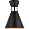 Elegant Lighting Halycon 6 inch black wall sconce - 3 of 4