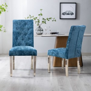 NicBex High-End Plush Velvet Upholstered Tufted Dining Chairs Set of 2 with Stainless Steel Legs,Modern Accent Chairs for Dining Room,Office - 1 of 4