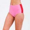 Women's Color Block High-waisted Bikini Bottom - 3 of 3