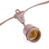 Novelty Lights Edison Outdoor String Lights with 50 Suspended Sockets Brown Wire 100 Feet - 3 of 4