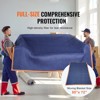 VEVOR Moving Blankets, 80" x 72", 35 lbs/dz Weight, 12 Packs, Professional Non-Woven & Recycled Cotton Packing Blanket, Blue/Orange - 3 of 4