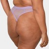 Curvy Couture Women's Sheer Mesh High Cut Thong - 2 of 4