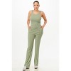 Slickblue Women’s Ribbed Tank & Pant Set, Functional Pockets, Co-ord Outfit, Everyday Wear, Color Options, Size S-L - 3 of 4