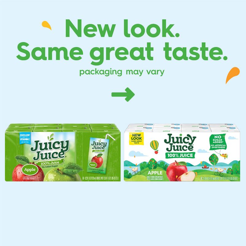 Juicy Juice Fun Size Apple 100% Juice - 8pk/4.23 fl oz Boxes, 3 of 8