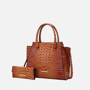 MKF Collection Viridiana Women’s Luxe Croc-Embossed Versatile Tote Bag by Mia K - 1 of 4