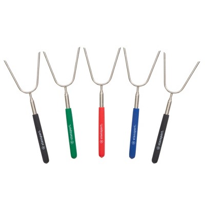  Stansport Stainless Steel Telescoping Forks - 5 Pack 