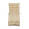 ARTPLAN Outdoor Chasie Lounge Tufted Thick Cushion with Ties,Replacement Wicker Chair Cushion for Paito Fruniture,72x22x4inches - 3 of 4