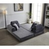TIRAMISUBEST 77 Inch Convertible Corduroy Sleeper Sofa Bed 4 in 1 King Size Floor Mattress Memory Foam No Assembly - 4 of 4
