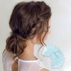 Unique Bargains Women's Fashion Elegant Bow Hair Clips 3.54"x2.17"x1.57" Blue 1 Pc - 2 of 3