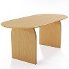 Wooakway 30"H Oval Wood Dining Table Kitchen Table Conference Table with Double Pedestal - 2 of 4