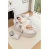Runesay Modern Oversized Round Lazy Lounge Sofa with 5 Pillows and Ottoman - 4 of 4