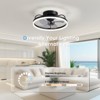 Siljoy Ceiling Fans with Lights 20 Inch, 360° Rotating Ceiling Fan Light and Remote, 6 Wind Speeds Flush Mount Ceiling Fan for Bedroom (White) - 3 of 4
