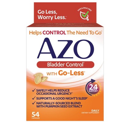 AZO Bladder Control with Go-Less, Helps Reduce Occasional Urgency - 54ct