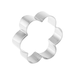 Unique Bargains Cookie Mould Cutter Rose-Shaped Cookie Mould Dishwasher Safe Stainless Steel Silver Tone 1Pcs - 1 of 4