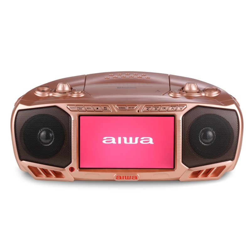 Aiwa Portable Streaming Media Boombox Speaker with a 7" LCD screen DVD/CD/MP3, 1 of 14