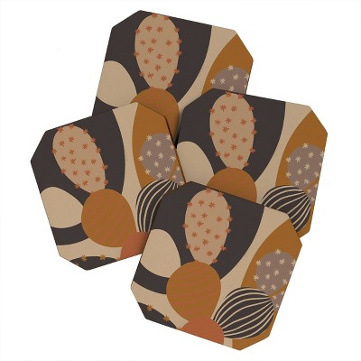 4pk Alisa Galitsyna Flowering Cactus Coasters - society 6