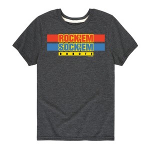 Boys' - Rock 'Em Sock 'Em Robots - Rock 'Em Sock 'Em Logo Short Sleeve Graphic T-Shirt - 1 of 4