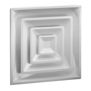 Hart & Cooley Steel 4-Way Diffuse with 3 Cone Design and 6 Inch Fixed Collar - 1 of 4