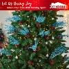 Joyfy Christmas Tree Decoration, 24 Pcs Christmas Tree Berry Stem, Glittery Twigs Decorative Bead Sticks for Christmas Tree, Light Blue - 4 of 4