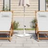 vidaXL Parasol Base - White Steel - Fits Ø1.3/1.5"/1.9" Poles - Rectangular Sturdy Stand - Double Knob Tightening - 33.1 lb - 3 of 4