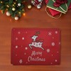Unique Bargains Christmas Place Mats Linen Red White 13"x17.7" 2Pcs - 2 of 4
