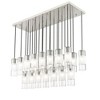 Alton 54" Modern Linear Chandelier - 23 Lights, Dimmable, Damp Rated, Steel Construction - 3 of 4