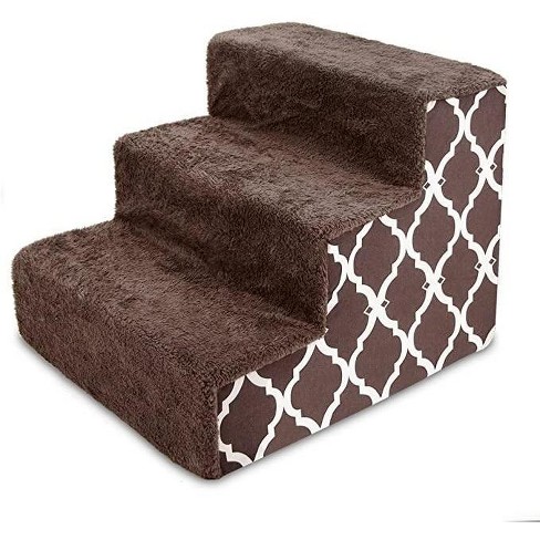 Best Pet Supplies Foam Pet Steps For Small Dogs And Cats Brown