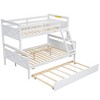 NicBex Twin Over Full Bunk Bed with Safety Guardrail and Trundle,Loft Bed with Ladder and Converts to 2 Beds,Noise Reduced Bunk Beds for Bedroom - 2 of 4