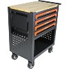 Acekool Rolling Tool Chest with 4 Drawers, Mobile Mechanic Storage Cart with Heavy-Duty Wheels and Side Holding Panel, Orange - 3 of 4